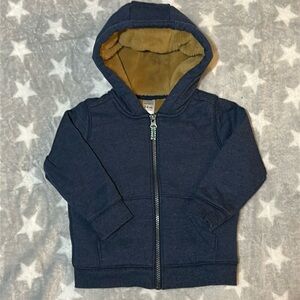 blue sherpa lined hoodie